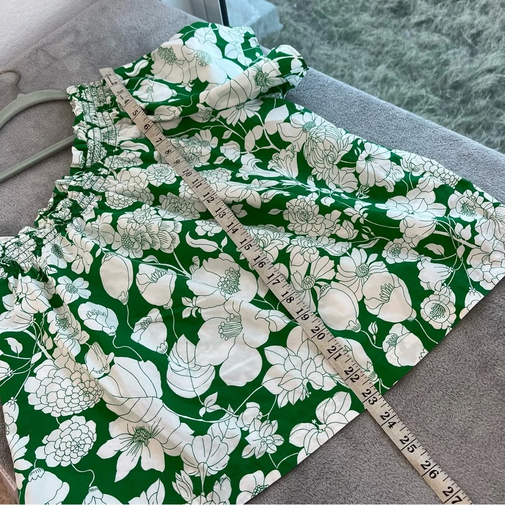 J. Crew Smocked one-shoulder top in Kelly floral size‎ Small